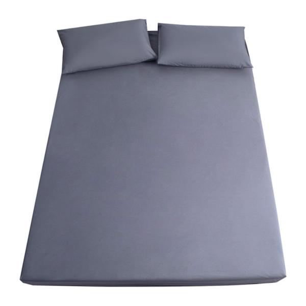 Супер водонепроницаемая простыня из 3 предметов, гладкий наматрасник, покрывало с глубоким карманом, дышащее мягкое покрывало, постельное белье (С 2 наволочками)