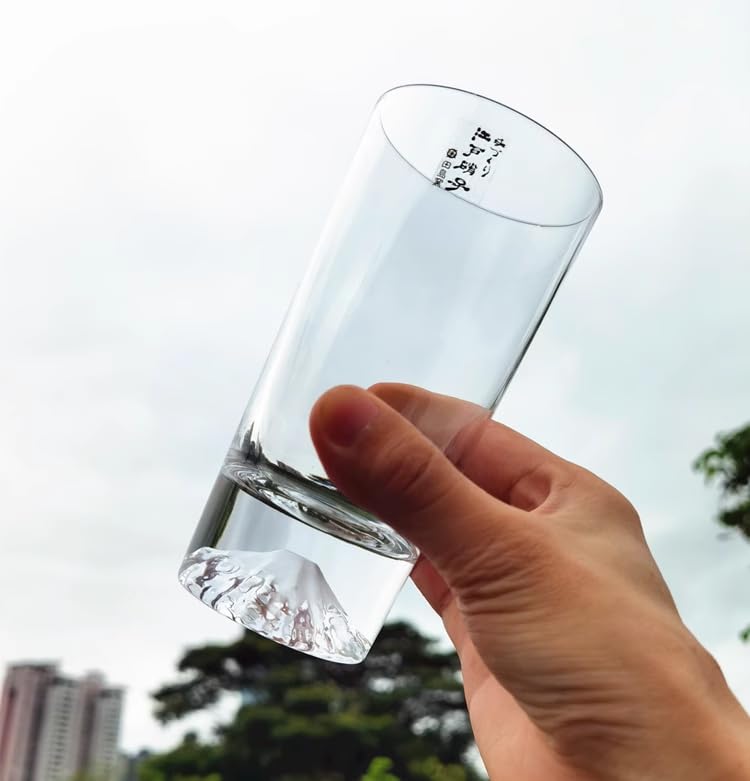 Tajima Glass Japanese Handmade Fuji Tumbler Glass Sakura Kiriko Wrapped In Cherry Blossom Wrapping Tajima Glass Fuji Glass Day Wedding Gift Present