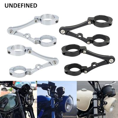 Кронштейн для крепления фары, зажим 50 мм-54 мм для Yamaha Honda Harley Suzuki BMW Bobber Cafe Racer, держатель вилки для вилки, soporte Faro Moto