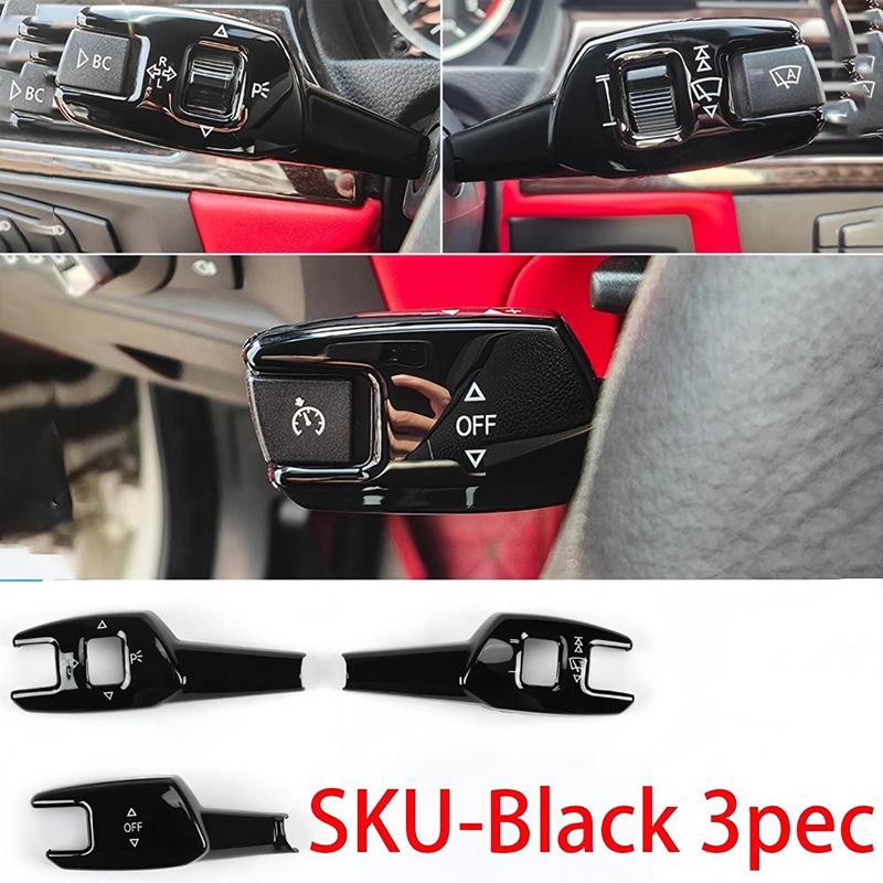 For BMW 3 4 5 6 7 Series X1X3X5X6 Car Turn Signal Wiper Lever Switch Cover Carbon Steering Steering Wheel Headlight Switch Trim