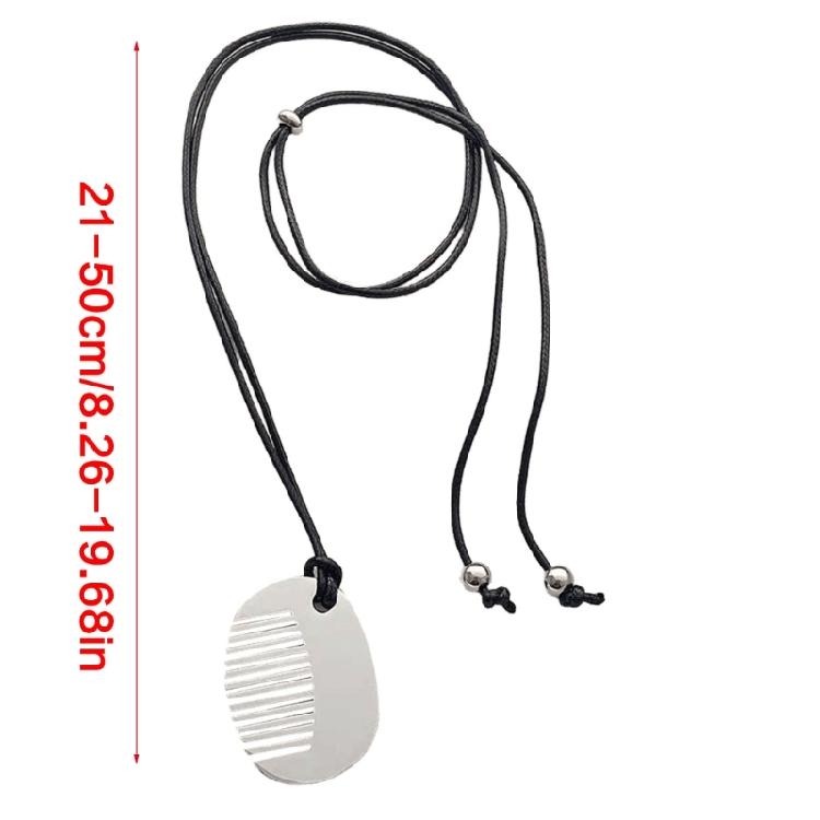 Современное ожерелье из сплава в форме расчески, полированная отделка, цепочка для ключицы, повседневный модный аксессуар