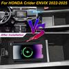 Для HONDA Crider ENVIX 2022-2025 Автомобильное беспроводное зарядное устройство для мобильного телефона Держатель plate для быстрой зарядки iphone в центральной консоли 18 Вт