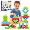 Montessori Building Blocks, Puzzle, Educational Toy [3D Art, Sculpting Skills, Creativity, Color Sense, Shape Recognition], Gift for Boys and Girls