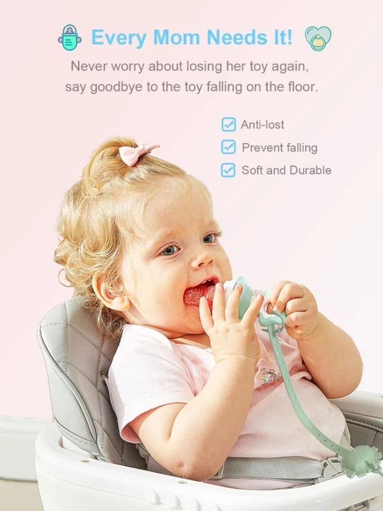 Игрушечные ремешки для малыша Силиконовый набор Клипса для пустышки для автокресла Игрушка Бутылочка Прорезыватель Стульчик для кормления Коляска Клипсы для игрушек для малышей Кроватки