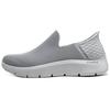 Go Walk Flex Slip-On Технология Сетчатый Материал Круглый Носок Низкие По Котлу Повседневная Обувь Мужские кроссовки Серый Белый 216491-LTGY