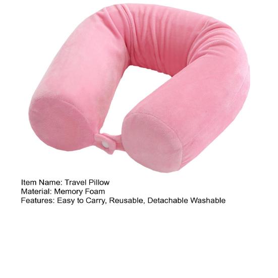 Подушка для шеи для путешествий, удобная, снимающая стресс, съемная, практичная, портативная, U-образная, с эффектом памяти, для ежедневного использования