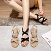 Summer New Wholesale Fashionable Beach Shoes Flat Roman Fairy Style Flat Sandals for Women