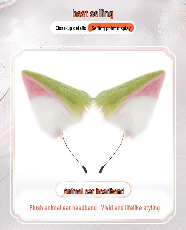 Halloween Cat Ears Fox Headband Cosplay Plush Hair Accessories
