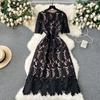 High Quality Summer Women Embroidery Water Soluble Lace Party Dresses