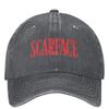 Scarface Красные бейсболки Аксессуары для унисекс Винтажные потертые шляпы Папина шляпа Регулируемая