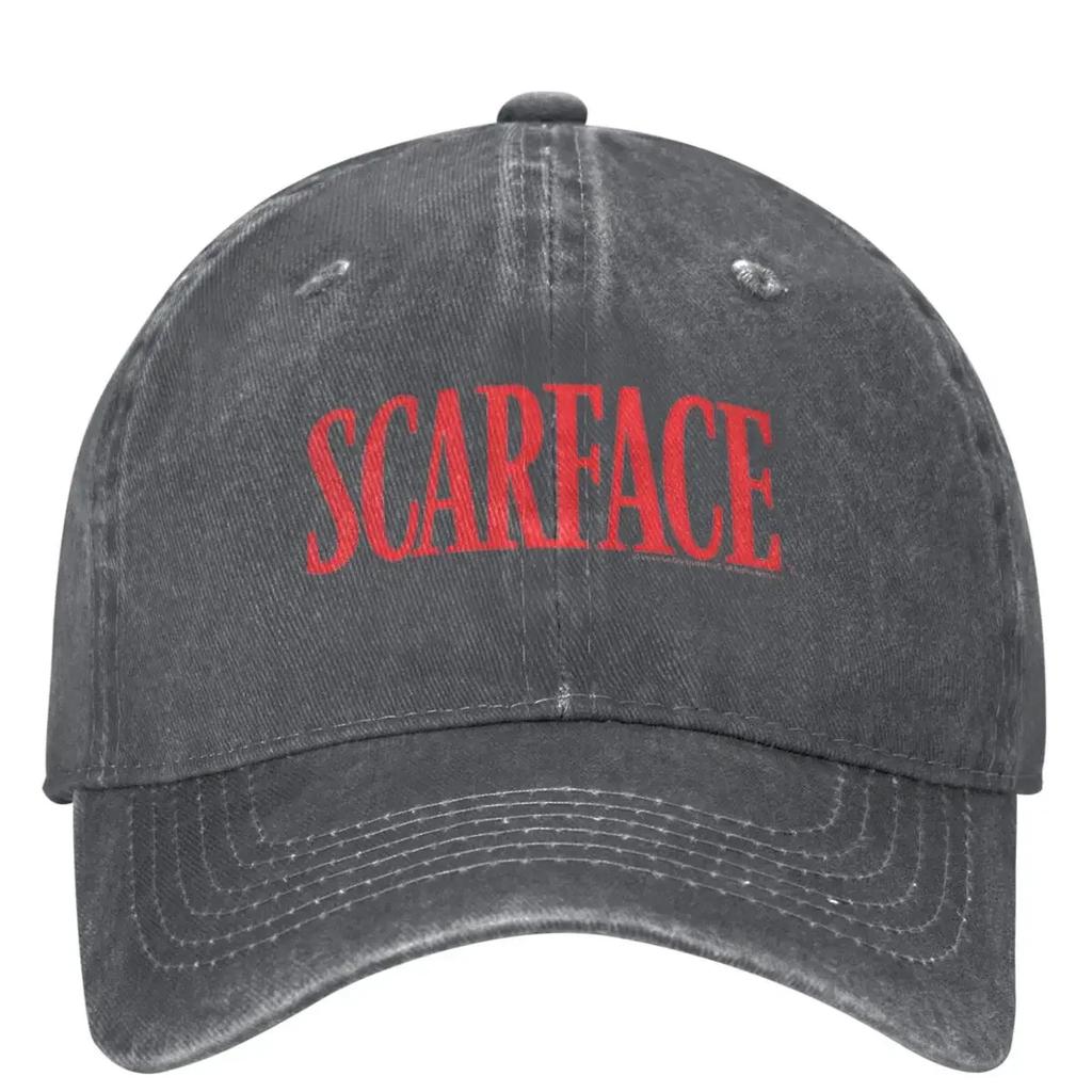 Scarface Красные бейсболки Аксессуары для унисекс Винтажные потертые шляпы Папина шляпа Регулируемая