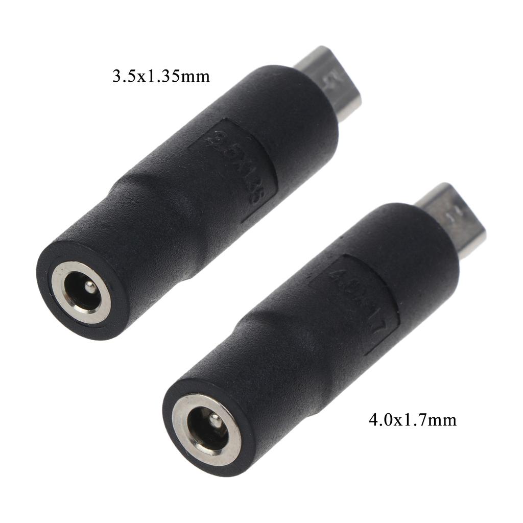 4.0x1.7mm/3.5x1.35mm DC Power Female To Micro USB Male Plug Connector Adapter for Phone Tablet Charger Converter