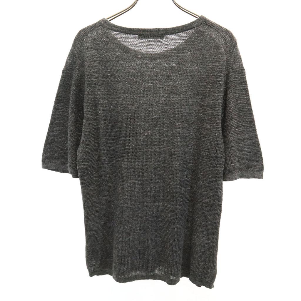 JOURNAL STANDARD linen Short sleeve sweater L gray knit Men's Used