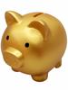 Cute Piggy 500 Fits 500 Yen Unbreakable Piggy RIMINA Bank, Yen, Coins, Bank, Gift, (Medium, Gold)