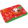 Floor Mat Christmas Theme Pattern Non Slip Flannel Front Door Entrance Mat Home