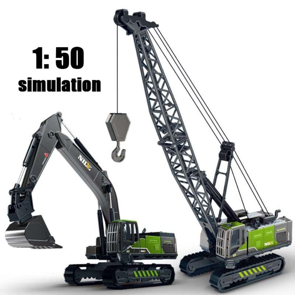 Цинк цинковый сплав литой кран грузовик игрушки моделирование транспортное средство экскаватор инженерия модель автомобиля дети студент