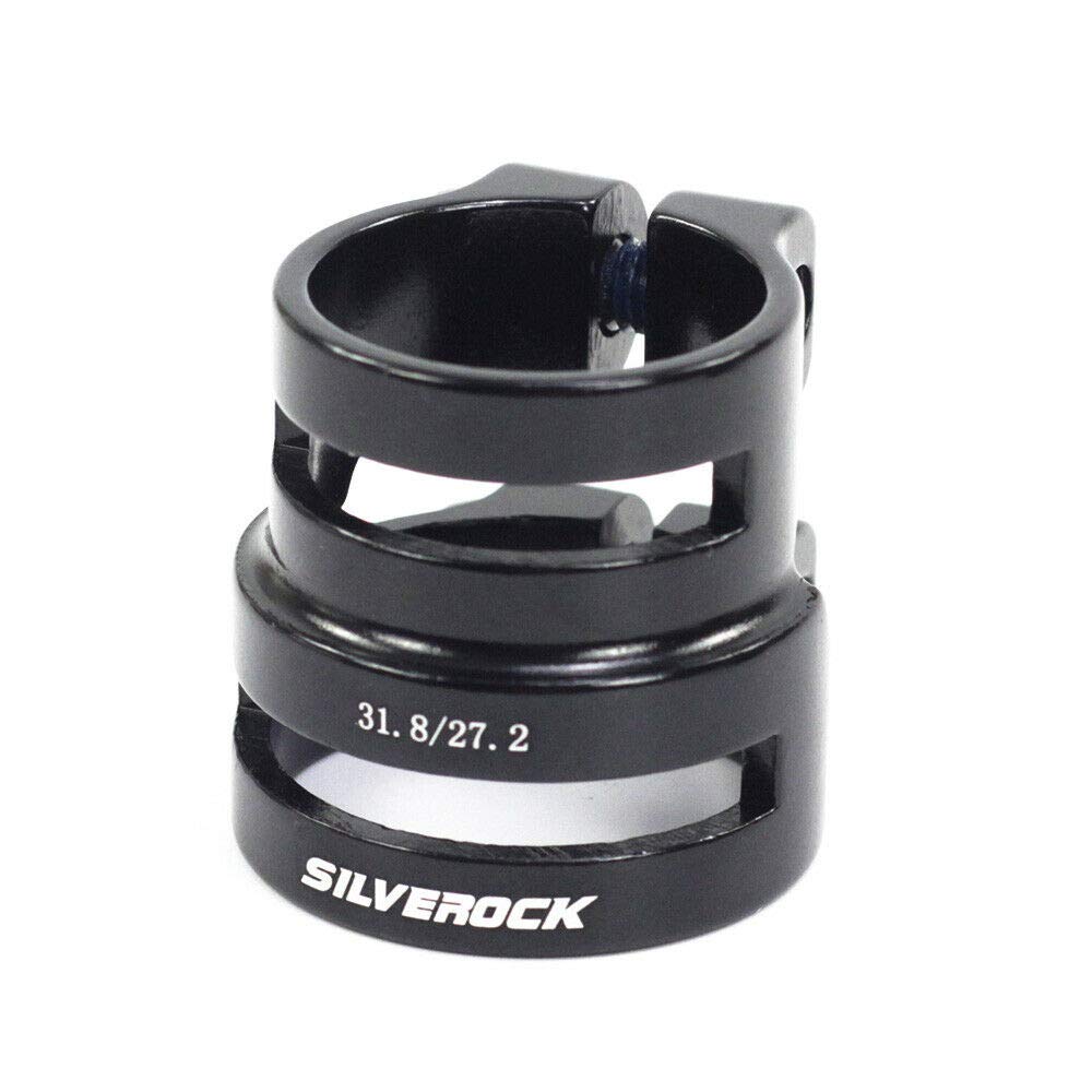 Silverock Зажим подседельного штыря Зажим седла Двойной размер Черный 27.2/31.8мм