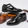Модные лакированные туфли для сада, мужские свадебные туфли, сандалии, модные мужские удобные кожаные туфли, мужские туфли для выпускного вечера