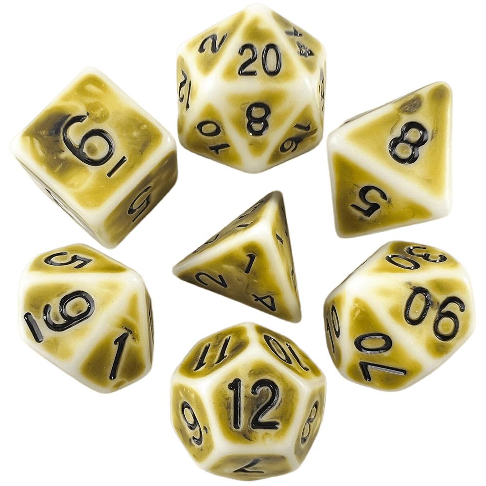 Набор игральных костей DND Dice Retro Polyhedral Dice 7 шт. D4, D6, D8, D10, D%, D12, D20 для настольных игр DND