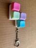 Unzip Button Creative Unzip Square Keyboard Small Toy Pendant Macaron Unzip Keycap Keychain