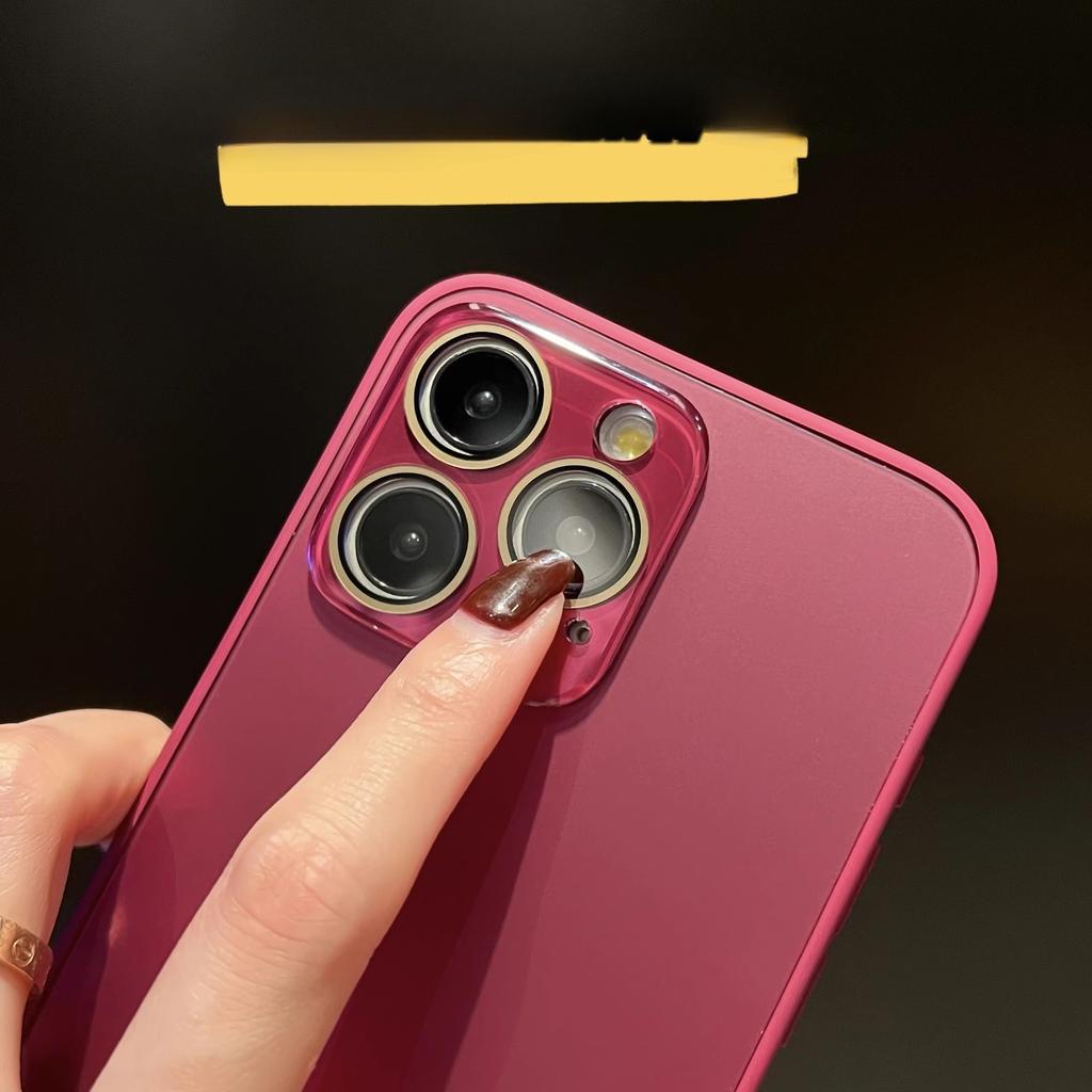 Apple 16promax Leakage Mark Magnetic Suction Phone Case Apple 15 Original 14 Lens Film Soft Edge Cover