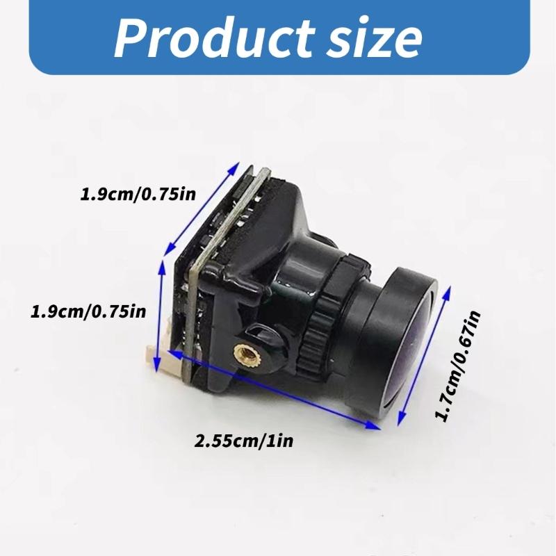 5MP 2.1mm Lens 2000TVL Standard FPV Camera NTSC Switchable 4ms Latency 19x19mm for Drones
