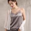 Tangge Luxury Lace-Trimmed Mulberry Silk Camisole with No-Wire Bra