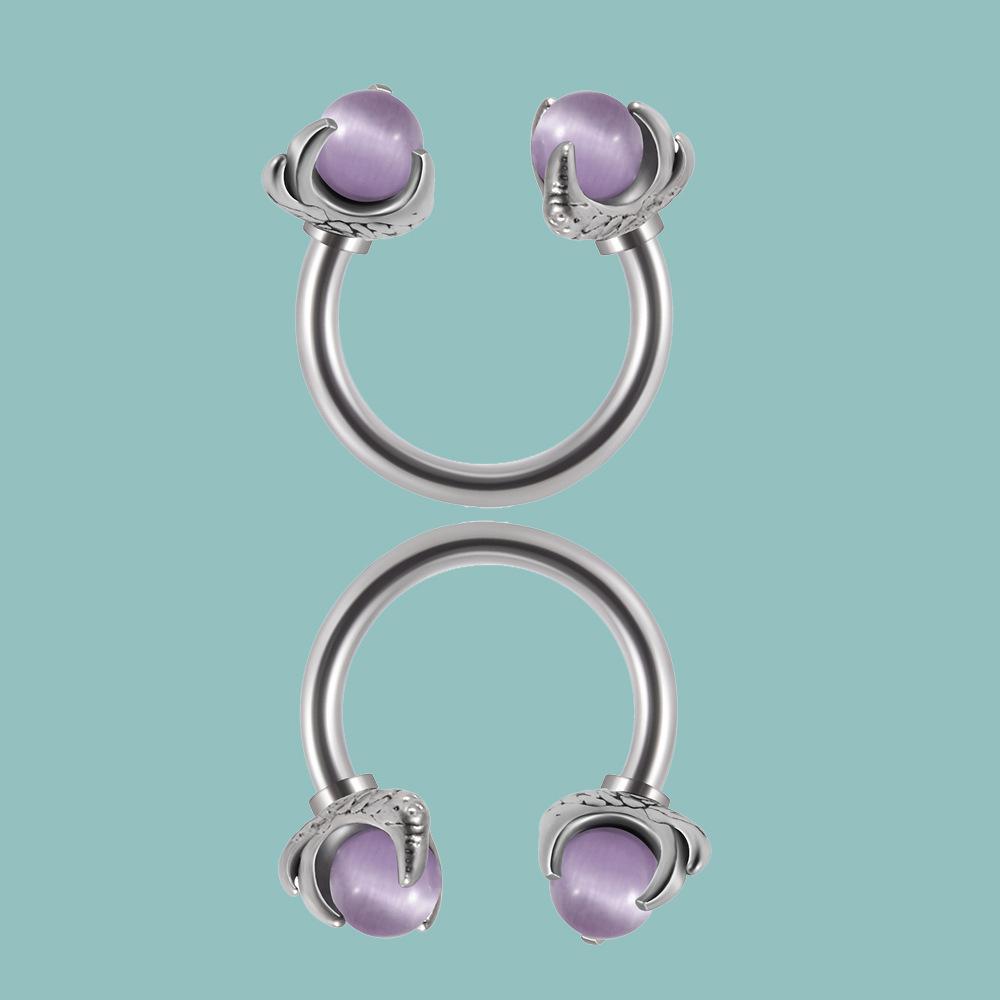 Ring Indian Style Crystal Piercing Clip Fashion Body Jewelry Septum Piercings Dragon Claw Nose Ring