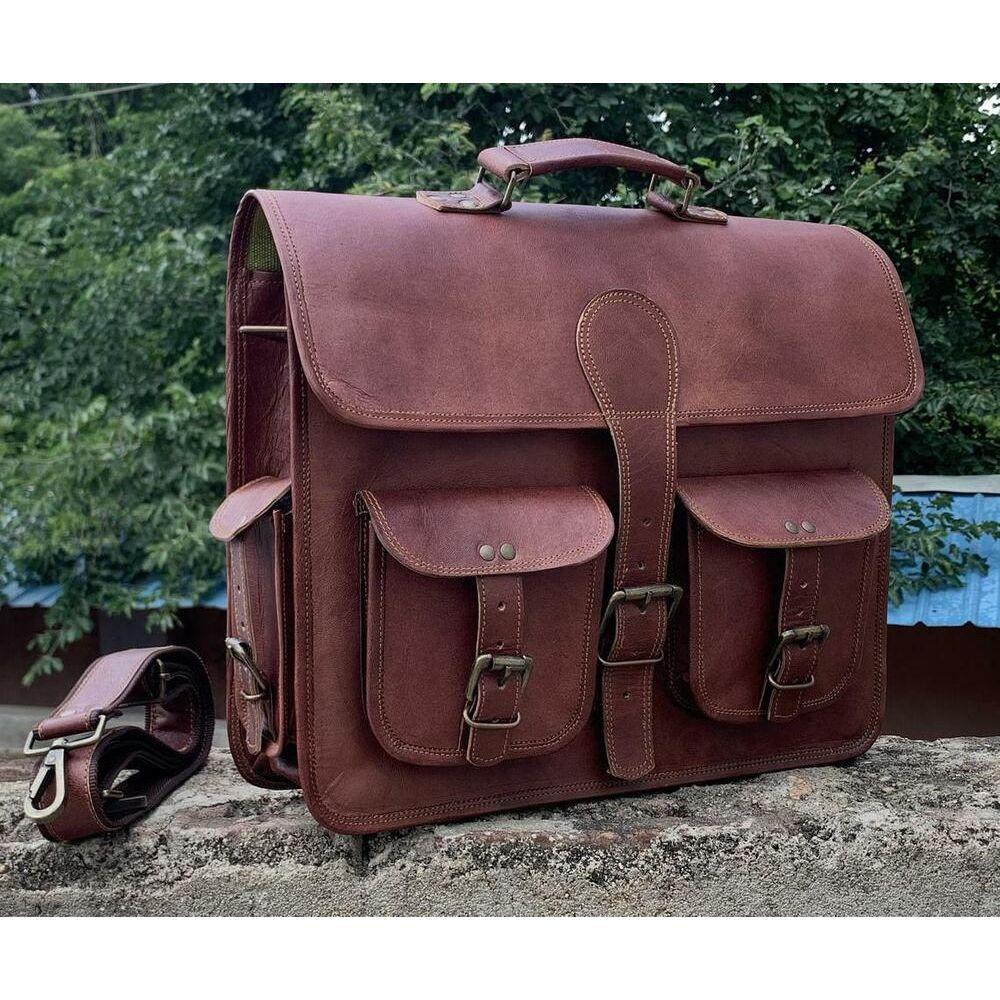 Мужской и женский кожаный портфель для ноутбука, сумка-рюкзак через плечо, сумка через плечо