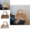 Vintage Grass Weave Shoulder Bag For Women With Polyester Lining For Daily Use