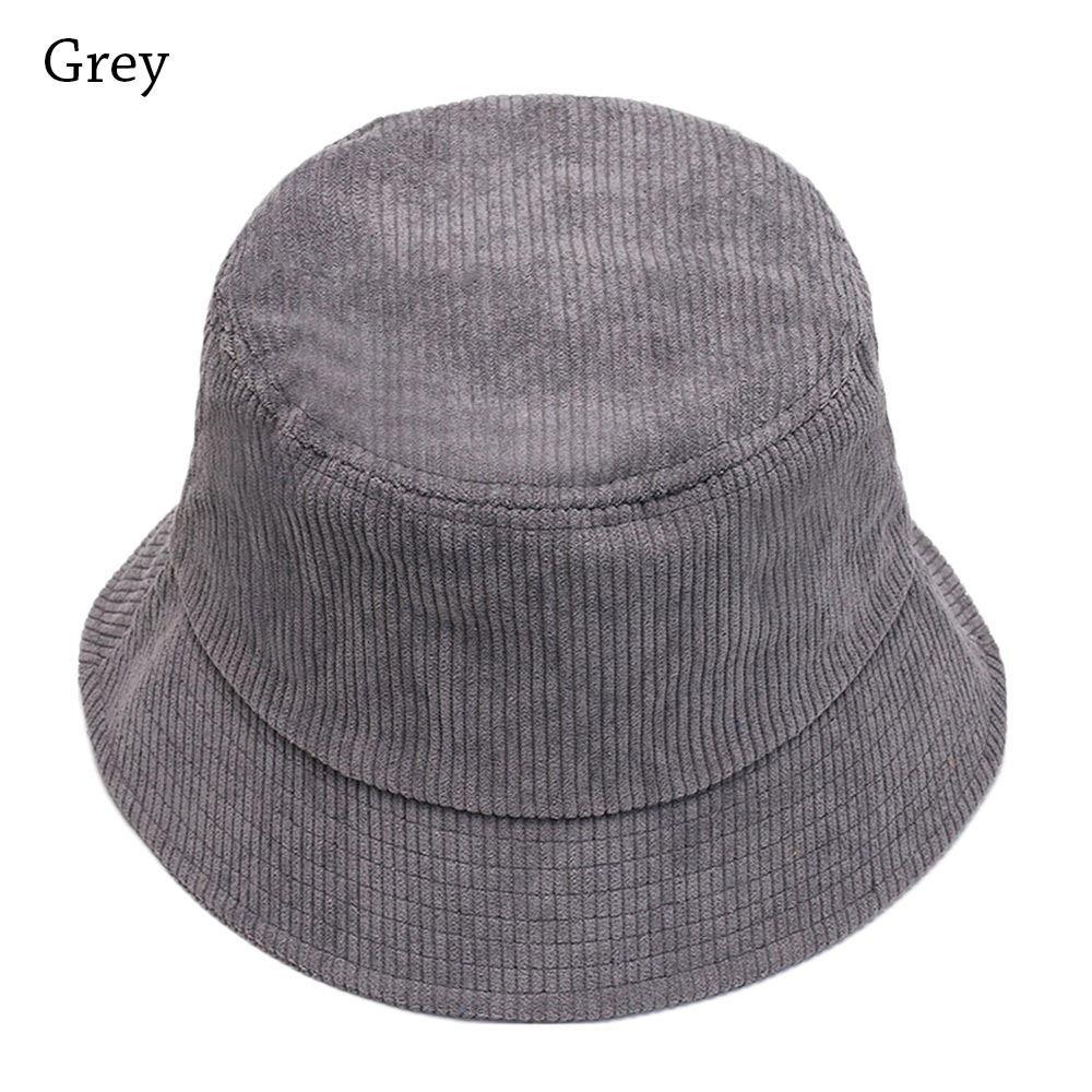 Corduroy Bucket Hat Soft Panama Hat Outdoor Sun Cap Men Women