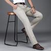 Весенние и летние брюки для мужчин среднего и пожилого возраста, тонкие хлопковые брюки с высокой талией, прямые свободные брюки, повседневные брюки