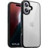 Protective Case - BOOLING - for iPhone 16 Plus - Shockproof - Rigid - Transparent and Black