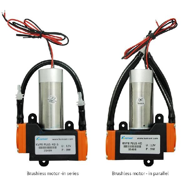 Kamoer 6-11L/min KVP8 Plus Mini Diaphragm Pump 12V 24V DC Motor Vacuum Pump Negative Pressure 0.07Mpa Suction Pump for Gas