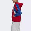 Adidas Худи женское на молнии колор-блок красное FS2455