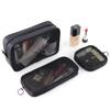 Transparent Mesh Cosmetic Travel Bag - Portable Storage for Women's Essentials