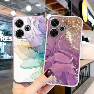 Мраморный мягкий силиконовый чехол для Xiaomi Redmi Note 13 Pro 13C 14T 15 Poco C65 Samsung A55 A35 M34 M35 S24 Huawei Honor 200 iPhone Realme противоударный чехол