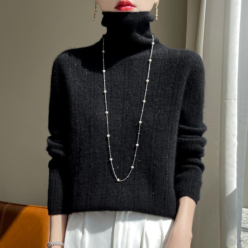 Женский кашемировый свитер Qinghe Cashmere 30% кашемир 70% шерсть Осень и Зима Пуловер Теплый и Модный