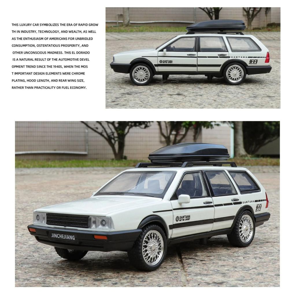 Масштабная модель автомобиля Volkswagen Santana 1:32, Крутые звуковые и световые эффекты, Сильный инерционный механизм, Изысканные настольные украшения, Рождественские подарки