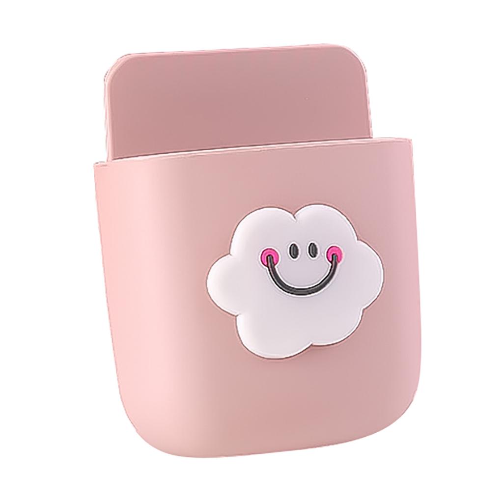 Wall Mounted Storage Box Remote Control Organizer Mobile Phone Plug Holder Rack