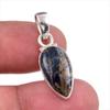 Natural Pietersite Gemstone 925 Solid Sterling Silver Jewelry Pendant 1.25" Z9a36