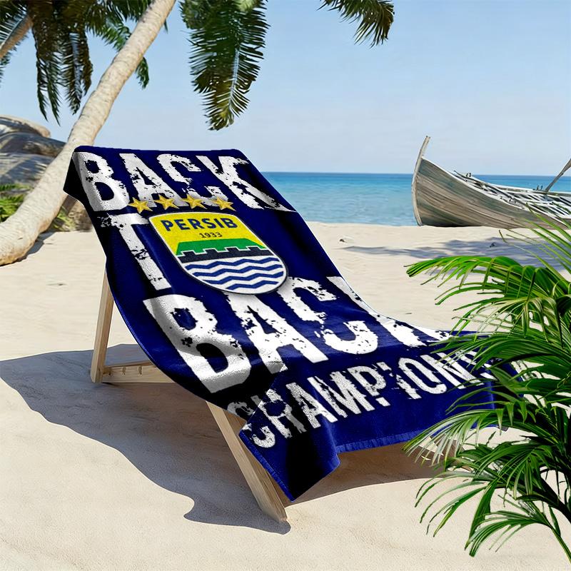 Пляжное полотенце с принтом Persib Bandung, большое, мягкое, быстросохнущее, для пляжа, кемпинга, плавания