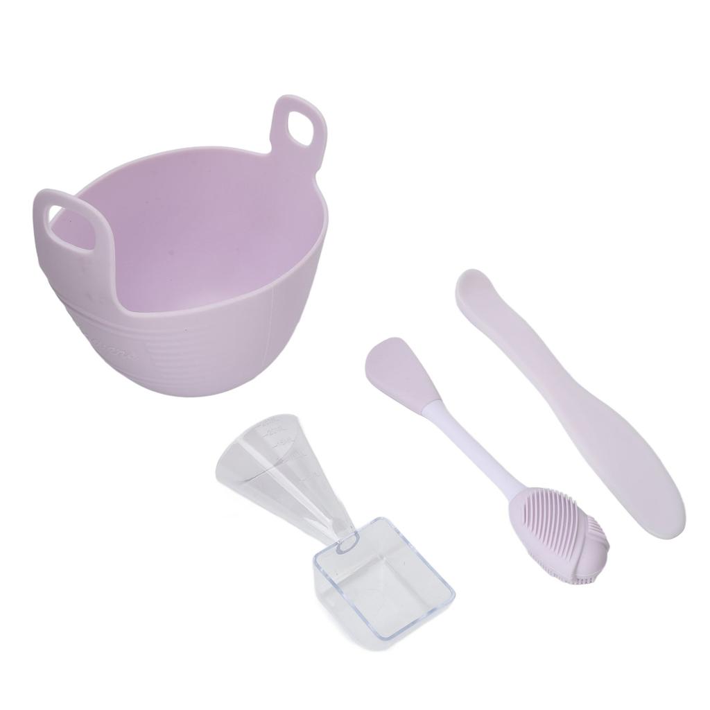 Facial Mask Mixing Bowl Soft Reusable Silicone Face Mud Mask Mixing Bowl with Spoon for Beauty Salon