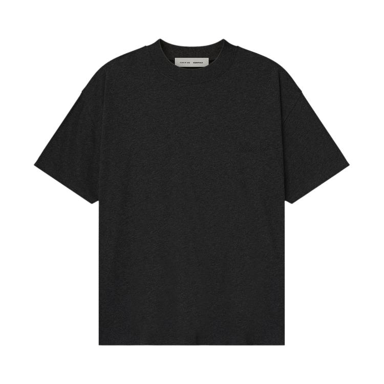 Мужская футболка Fear of God Essentials Вышитая базовая футболка Винтажный черный