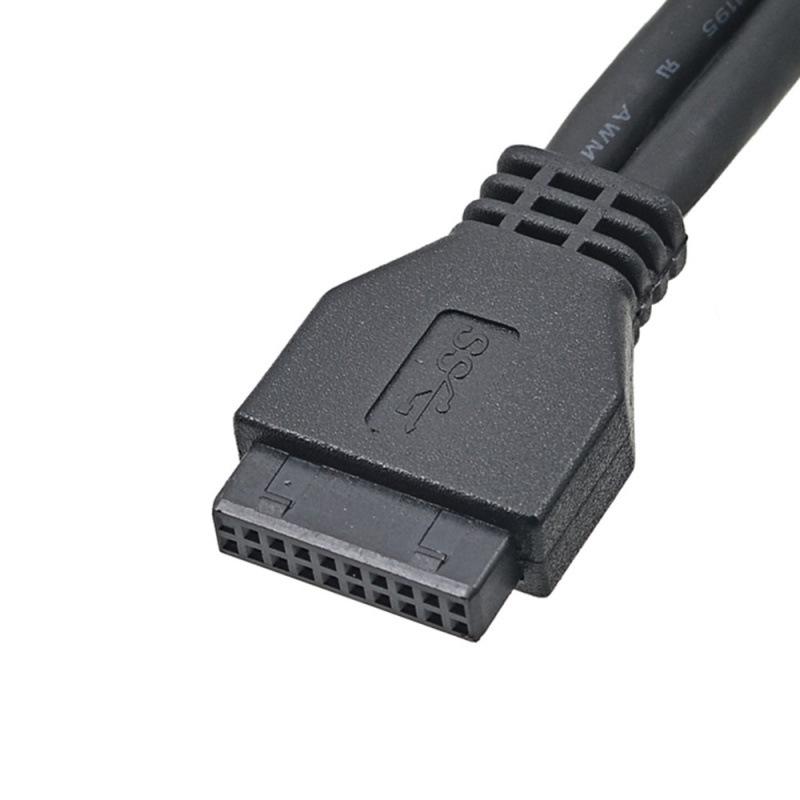Передняя панель отсека для 3,5-дюймового USB 3.0 накопителя: Высокоскоростной адаптер 19-контактный/9-контактный на U3+U2, 4 порта (2 USB 3.0 + 2 USB 2.0)
