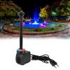Garden Aquarium Fountain EU Plug with 12 LED Light Water Pump Waterproof Ultra-quiet with Power Cord 15 W