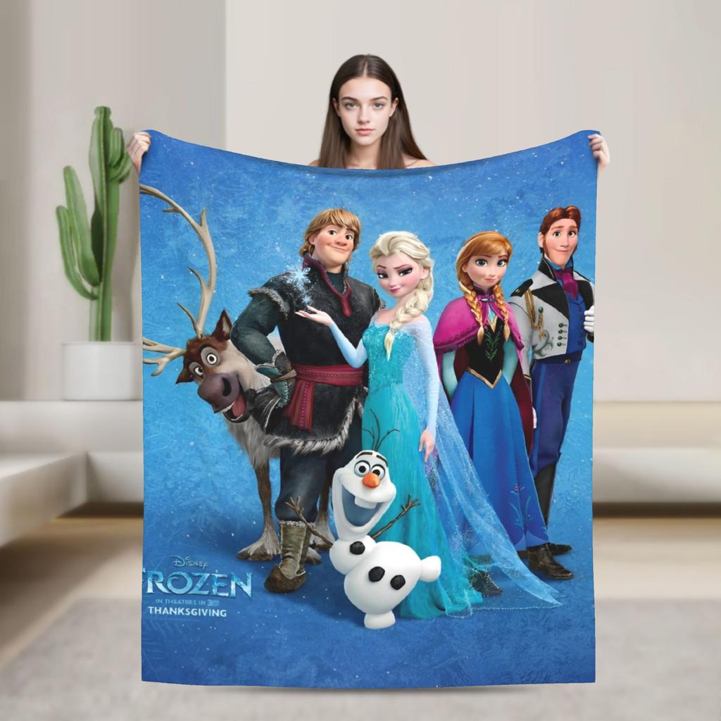 Warm Soft Blanket Travel Office Frozen Olaf Cartoon  Bedding Throws  Flannel Bedspread For Bedroom Aesthetic Sofa Bed Cover