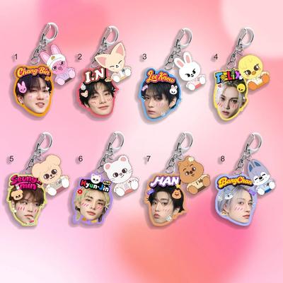 1 шт. K-pop Акриловый брелок Милая мультяшная фигурка Кукла SKZOO Многофункциональный брелок-подвеска, Хёнджин Феликс Бан Чан Ли Но Аксессуары-подвески для сумки