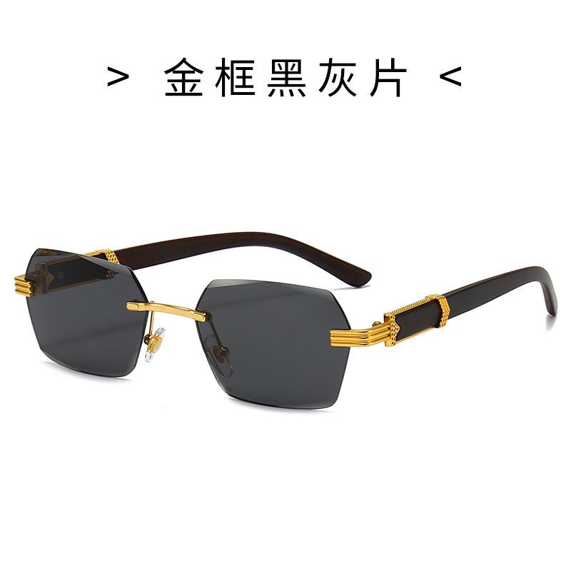 Square frameless sunglasses for women, gradient color, UV400 protection