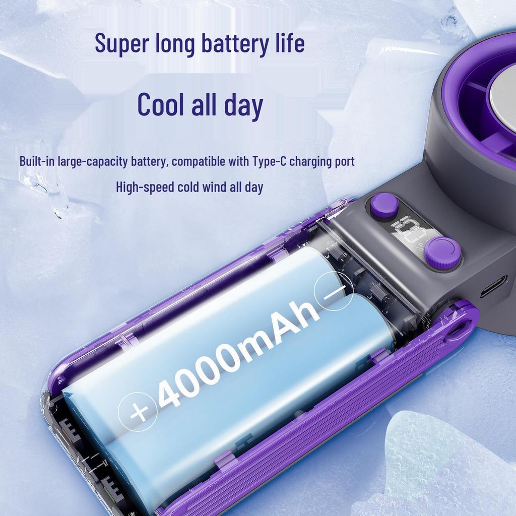 Portable Foldable Handheld & Neck Fan with Long Battery and High-Speed Cooling
